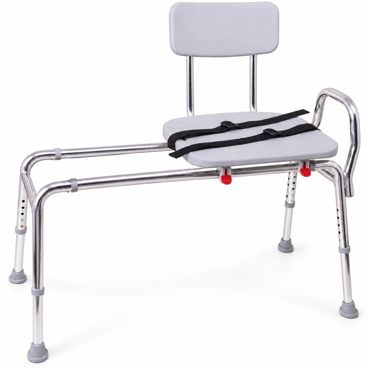 Sliding transfer bench with seat and back